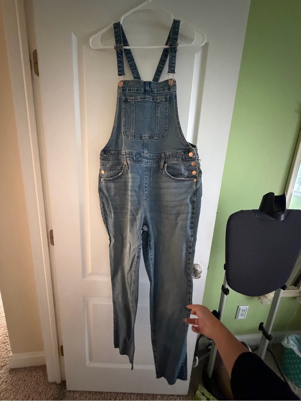 Universal Thread Faded Blue Denim Overalls Jumpsuit